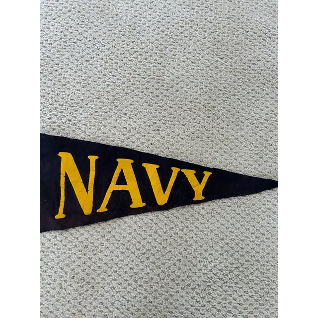 American 1950s U. S. Naval Academy “Go Get ’Em Goat” Navy Felt Pennant For Sale - Image 3 of 7