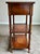 Late 20th Century Traditional Inlaid Mahogany Occasional Table With Drawer & Brass Casters For Sale In Charlotte - Image 6 of 7