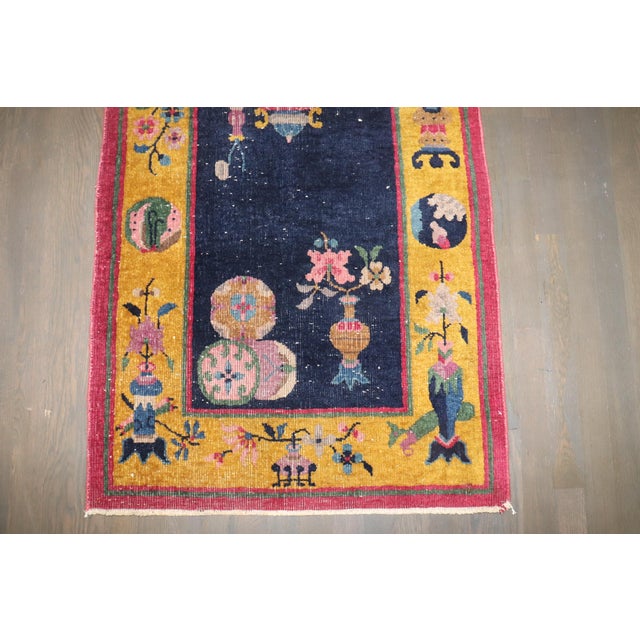 Textile Art Deco Antique Chinese Rug, 2'6'' X 4'11'' For Sale - Image 7 of 7