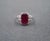 Metal 4.23 Ct Certified No Heat Ruby & Diamond Ring Size 7 For Sale - Image 7 of 10