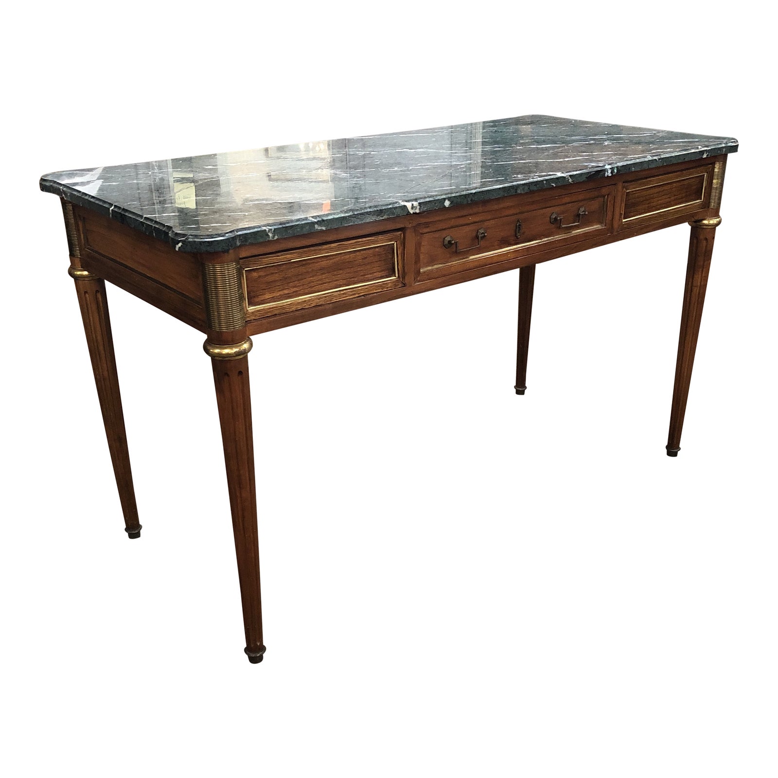 1900s Louis XVI Mahogany Marble Top Writing Desk Chairish