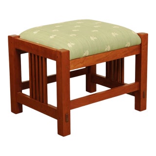 Stickley Mission Collection Cherry Foot Stool For Sale