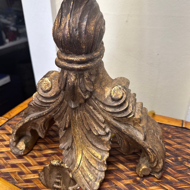 Late 20th Century Vintage Carved Wood Fragment Table Lamp by John Richard For Sale - Image 5 of 8