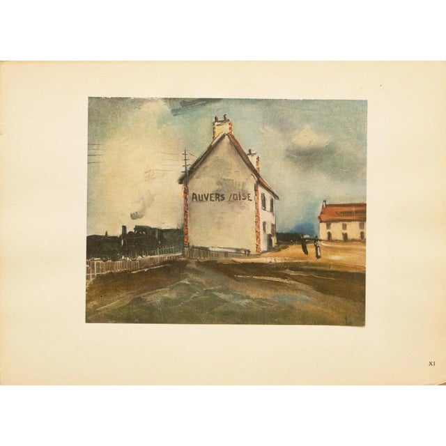 1947 After M. Vlaminck "The Station of Auvers-Sur-Oise", First Edition Period Parisian Lithograph For Sale