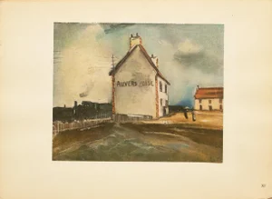 1947 After M. Vlaminck "The Station of Auvers-Sur-Oise", First Edition Period Parisian Lithograph