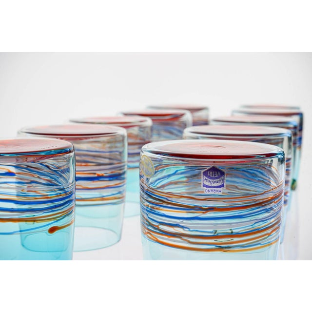 Young Collection Tumblers from Cenedese Murano, 1960s, Set of 10 For Sale - Image 12 of 18