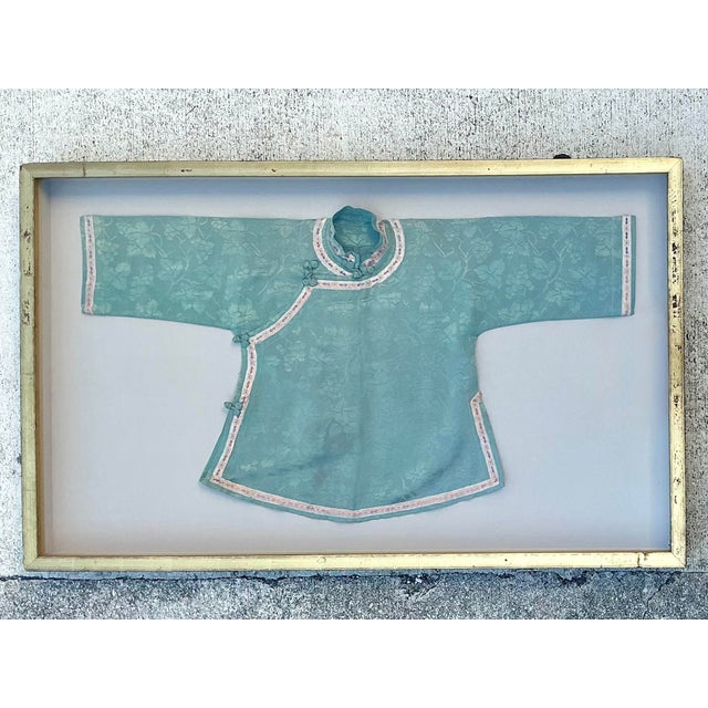 Vintage Asian Shadowbox Silk Lady’s Jacquard Kimono Jacket For Sale - Image 9 of 12