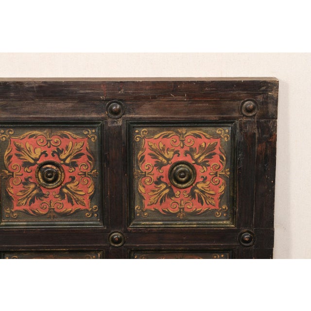 Wood Early 20th Century Italian 6.5 Ft Long Paneled Wall Plaque For Sale - Image 7 of 12