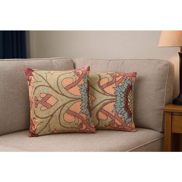 Arts & Crafts Exquisite Luxury Arts & Crafts Sofa Cushions/ Pillows Cushion Cover Only For Sale - Image 3 of 3