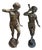 20th Century Bronze Nude Faun and Urban Scugnizzo Sculptures, Set of 2 For Sale