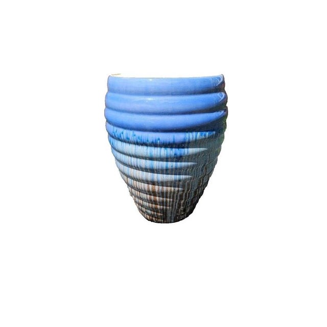 Art Deco Harmony Drip Ware Ribbed Vase from Shelley, 1930 For Sale - Image 4 of 5