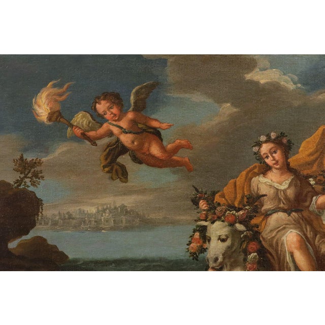 Circle of Paolo de Matteis, Abduction of Europa, 1730, Oil on Canvas For Sale - Image 6 of 15