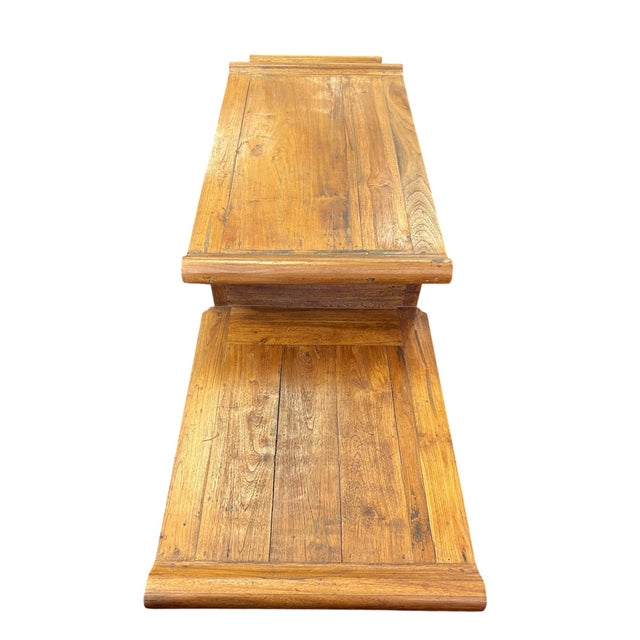 Large Mid-Century Balinese Hand-Carved Teak Sideboard - Hi-Lo Altar Cabinet For Sale - Image 17 of 18