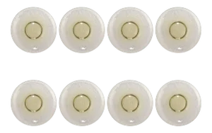 Pauly & Co. Light Amber Etched Venetian or Murano Glass Plates - Set of 8