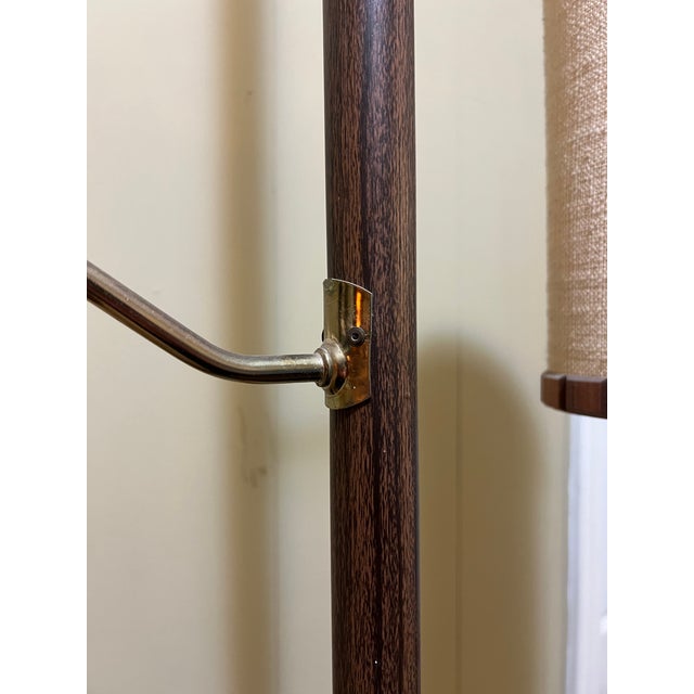 Wood 1960s Mid-Century Modern 3-Lantern Tension Pole Lamp For Sale - Image 7 of 15