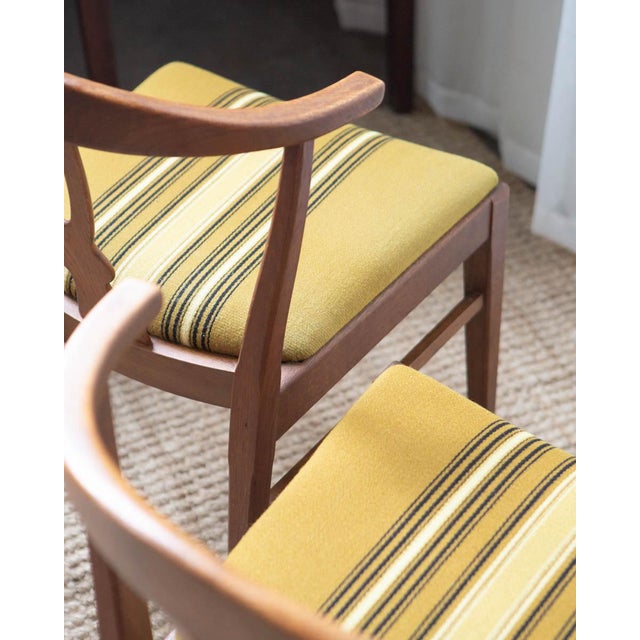 1970s Danish Wood and Wool Dining Chairs - Set of 4 For Sale - Image 11 of 16