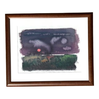 Vintage Joe Orffeo “Transitions” Abstract Watercolor Painting For Sale