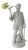 White Porcelain Statue of a Revolutionary with a Device for a Flag or Flower, 1950s For Sale