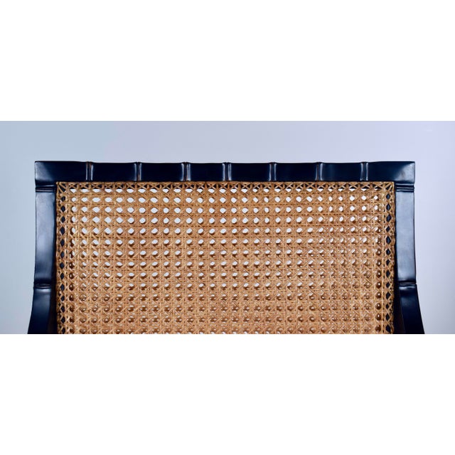 Hickory Chair Double-Caned Faux Bamboo Beaufort Armchair For Sale In Philadelphia - Image 6 of 14
