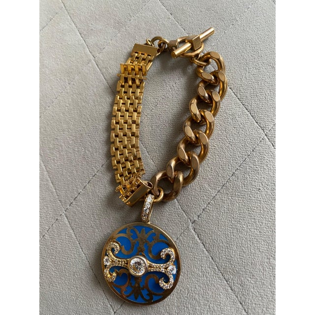 Miriam Salat Gold and Filagree Clear Bracelet Set In Sterling Silver & Topaz For Sale - Image 10 of 18