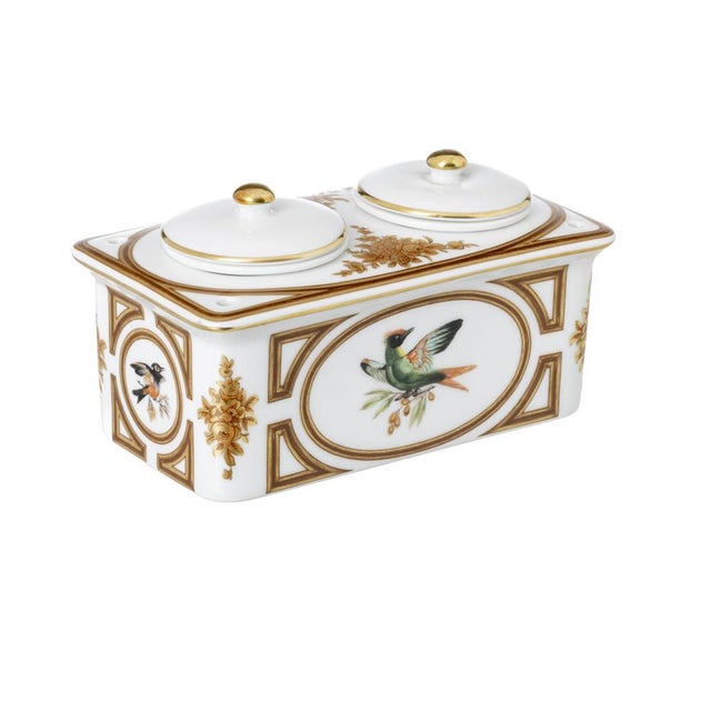Gold Porcelain Inkwell from Vista Alegre For Sale - Image 8 of 8