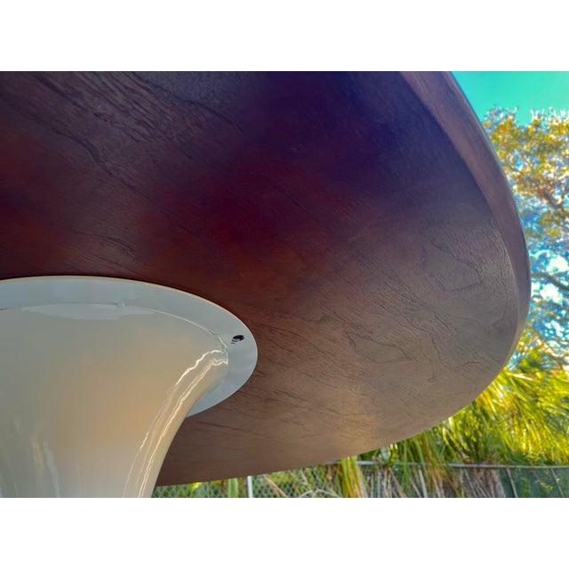 Brown Oval Tulip Dining Table | in the Style of Eero Saarinen for Herman Miller For Sale - Image 8 of 12