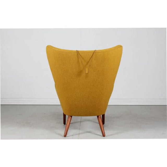Danish Teak Chair with Wool Upholsery in the style of H. J. Wegner, 1950s For Sale - Image 4 of 11