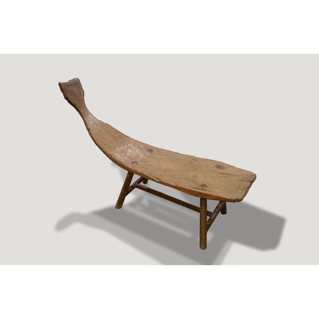 Contemporary Andrianna Shamaris Museum Quality Wabi-Sabi Teak Wood Bench For Sale - Image 3 of 5