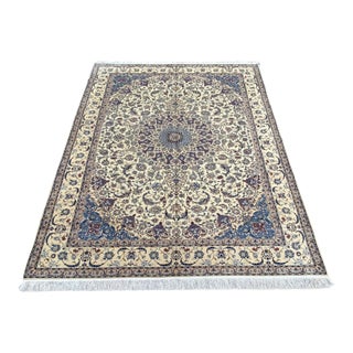 Persian Isfahan Fine Silk and Wool Rug 8'6 X 11'10 For Sale