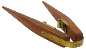 Mid-Century Teak and Brass Nutcracker by Poul Knudsen, Denmark, 1950s