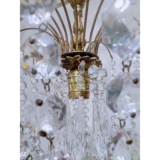 1960s 1960s Parachute Chandelier With Graduated Chain Crystals For Sale - Image 5 of 7