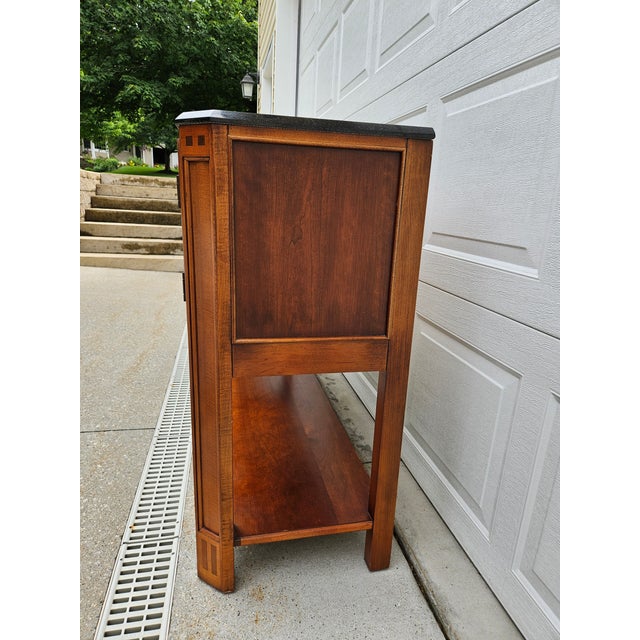 Modern Arts and Craft Style Cherry and Granite Top Sideboard Buffet For Sale - Image 11 of 13