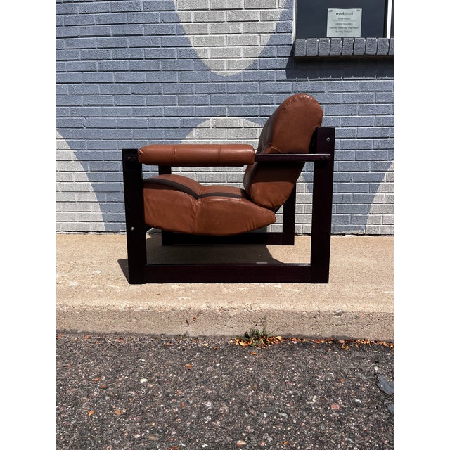 Percival Lafer Percival Lafer Brazilian Rosewood & Leather Lounge Chair, Circa 1960s For Sale - Image 4 of 16