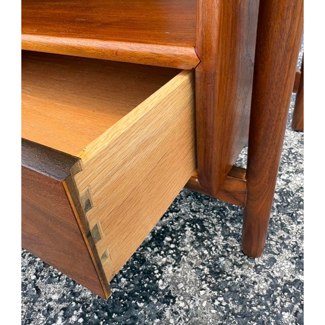 Fully-Refinished Mid Century Drexel Declaration Nightstand Pair For Sale - Image 10 of 13