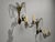 1930s Neoclassical Style, Swan Sconces, Gilt Metal, Crystal, France - a Pair For Sale - Image 4 of 11
