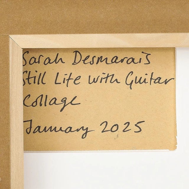 Wood Sarah Desmarais, Still Life With Guitar, Framed For Sale - Image 7 of 7