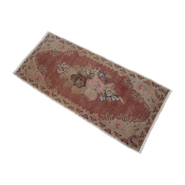 Hand Knotted Small Rug Mid Century Modern Doormat - 1′6″ × 3′3″ For Sale - Image 6 of 13