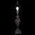 Vintage Hollywood Regency Urn-Form Metal Table Lamp - Black & Gold Finish For Sale In Raleigh - Image 6 of 11