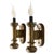 1950s Brass and Wood Wall Sconces, 1950s, Set of 2 For Sale - Image 5 of 5