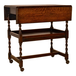 Edwardian Oak Drink Cart, Circa 1900 For Sale