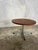Black Mid-Century Round Coffee Table with Teak Top and Chrome Cross Base For Sale - Image 8 of 11