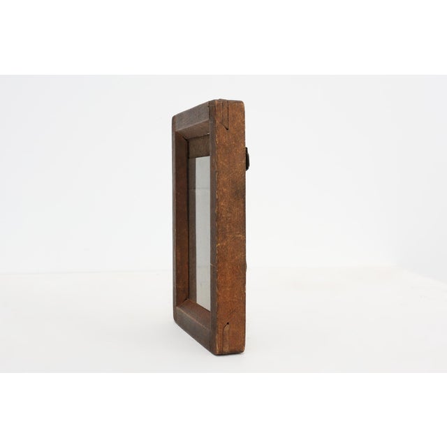 Rustic 20th Century Rustic Wooden Photo Frame with Glass, France, 1920s For Sale - Image 3 of 11