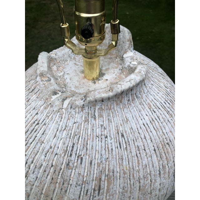 Vintage Late 20th Century Plaster Swirl Lamp For Sale In Greenville, SC - Image 6 of 6