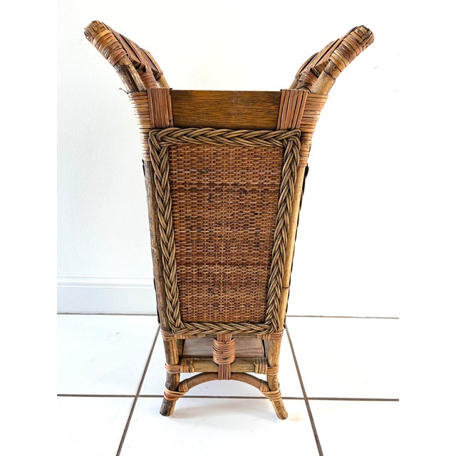 Woven Rattan Bamboo Umbrella Stand Chairish