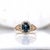 2020s Blue Sapphire Engagement Ring With Natural Diamond Halo: Solid 14k Gold, Size 6.75 For Sale - Image 5 of 10
