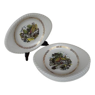 Antique Earthenware Serving Dishes by Keller & Guérin for Lunéville, 1890s, Set of 4 For Sale