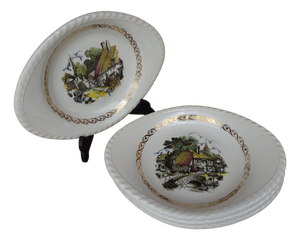 Antique Earthenware Serving Dishes by Keller & Guérin for Lunéville, 1890s, Set of 4