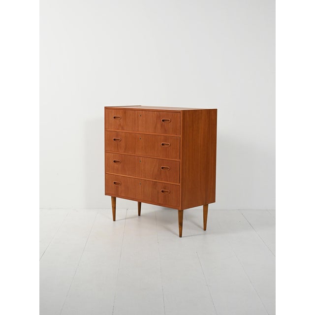 Scandinavian Teak Chest of Drawers, 1950s For Sale - Image 4 of 9