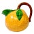 Mid 20th Century Coastal Boho Chic Hollywood Regency Majolica Trompe L’Oeil Orange Pitcher For Sale