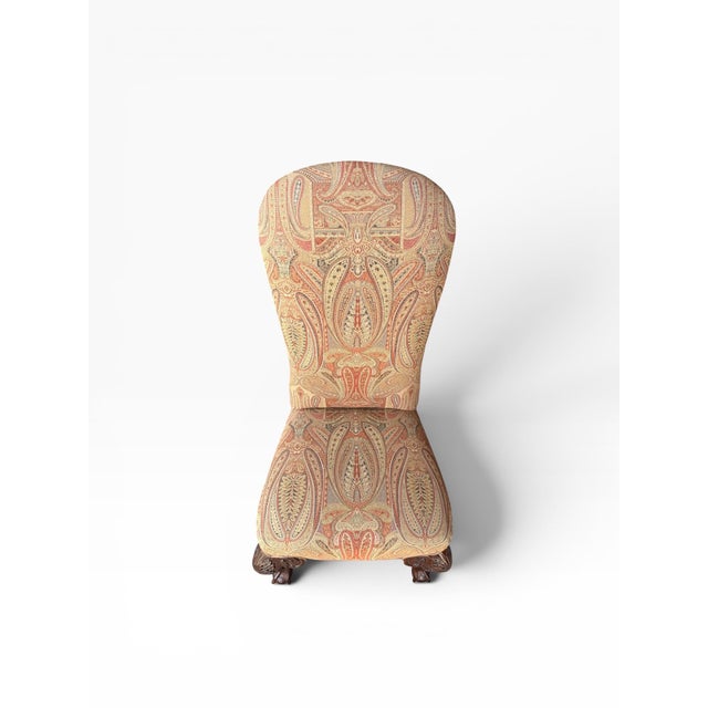 Brown Set of 4 Oscar De La Renta for Century Furniture Paisley Upholstered Dining Chairs For Sale - Image 8 of 17